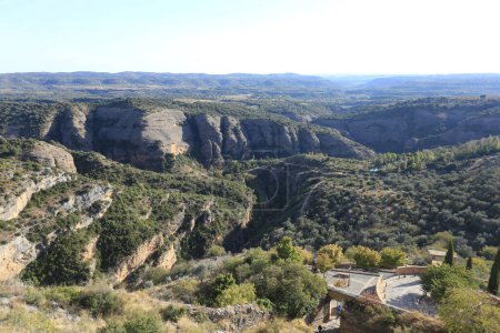 Foto de Ruta del abrigo de Chimiachas en la sierra de Guara en Huesca en España. - Imagen libre de derechos
