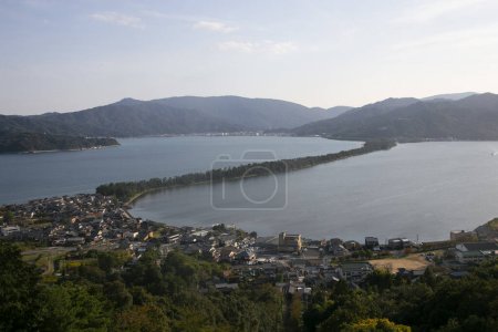 Photo for Amanohashidate, Japan; 1st October 2023: Views of the sandbar is located in Miyazu Bay in northern Kyoto Prefecture. - Royalty Free Image