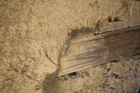 Téléchargez les photos : Échantillons de la construction d'un mur d'une ancienne maison de samouraï de la période Edu à Sakura, au Japon. - en image libre de droit