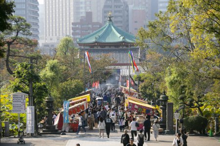 Photo for Tokyo, Japan; 1st October 2023: Festive atmosphere in Tokyo's Ueno Park on an autumn Sunday. - Royalty Free Image