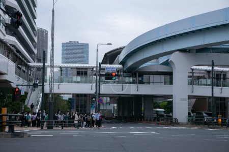 Téléchargez les photos : Tokyo, Japon ; 1er octobre 2023 : Élégant et moderne marché de la pêche de Toyosu à Tokyo. - en image libre de droit