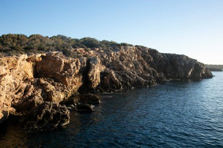 Photo for Islets located in Cala Comte on the island of Ibiza. - Royalty Free Image