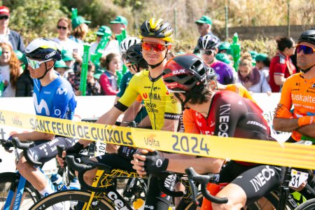 Foto de Girona, España; 18 de marzo de 2024: Sepp Kuss (Team Visma Lease a Bike) en La Volta Catalunya 2024. - Imagen libre de derechos