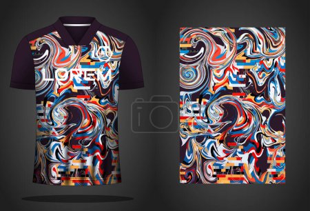 Illustration for Soccer sport shirt jersey design template - Royalty Free Image