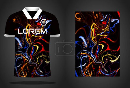 Ilustración de Camisa deportiva de fútbol plantilla de diseño de jersey - Imagen libre de derechos