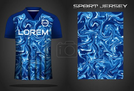 Ilustración de Camisa deportiva de fútbol plantilla de diseño de jersey - Imagen libre de derechos