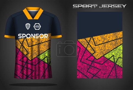 Illustration for Soccer jersey sport shirt design template - Royalty Free Image