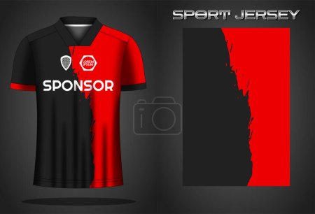Ilustración de Jersey de fútbol camiseta deportiva plantilla de diseño - Imagen libre de derechos