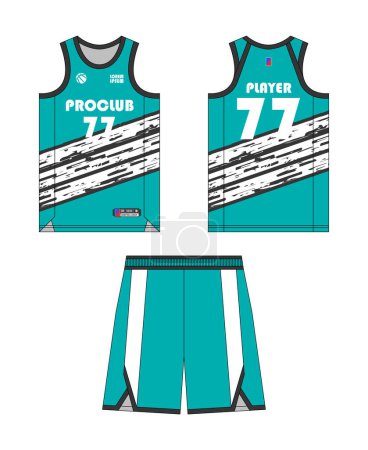 Basketball jersey template design, basketball uniform mockup design, vector sublimation sports apparel design, jersey basketball ideas. Vector design.