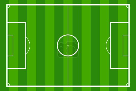 Ilustración de Campo verde de fútbol Resumen Vista superior de fondo vector gráfico ilustración Campo de fútbol - Imagen libre de derechos