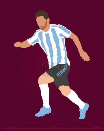 Illustration for Lionel Messi Argentina footballer Vector Illustration image - Royalty Free Image
