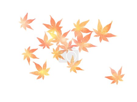 Illustration von Herbstblättern. Aquarellmalerei.