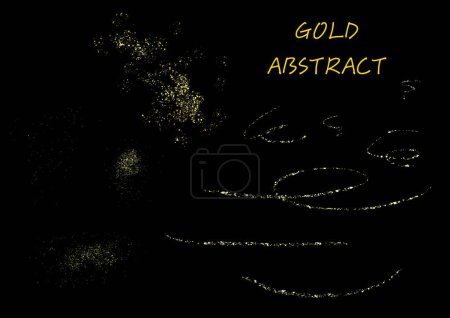 Illustration for Gold abstract illustration.We recommend using vectors. - Royalty Free Image