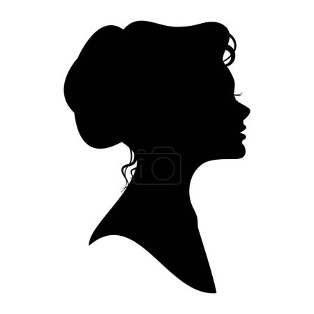 Illustration for Young beautiful girl hair vector. - Royalty Free Image