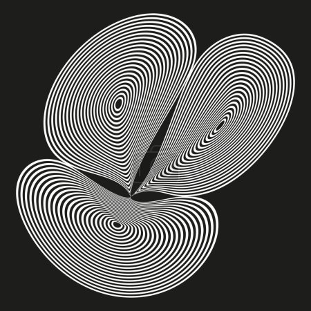 Ilustración de Ilusión óptica de red neuronal. Dibujo vectorial sobre fondo negro. - Imagen libre de derechos