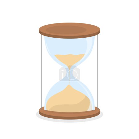 Foto de Hourglass on white background.  traditional time instrument icon. simple vector sand clock. - Imagen libre de derechos