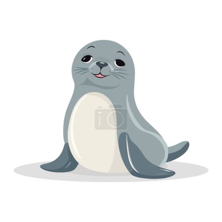 seal flat vector. cute sea mammal icon isolated on white background.