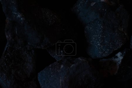 Rocks blue and black background abstract texture