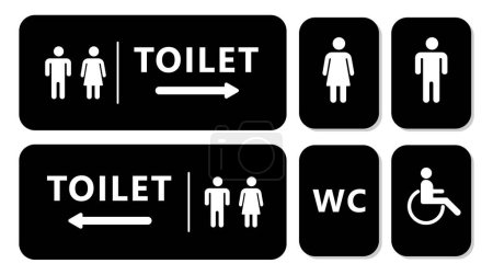 Téléchargez les illustrations : Toilet sign design. Vector Illustration. - en licence libre de droit