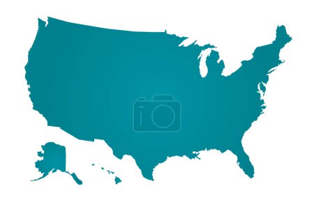 Téléchargez les illustrations : Modèle de carte des USA. Conception vectorielle. - en licence libre de droit