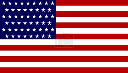 Ilustración de Bandera nacional de EE.UU. Bandera americana. Diseño vectorial. - Imagen libre de derechos
