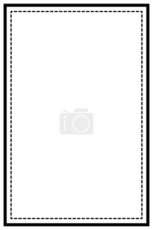 Illustration for Simple black border frame. Vector design. - Royalty Free Image