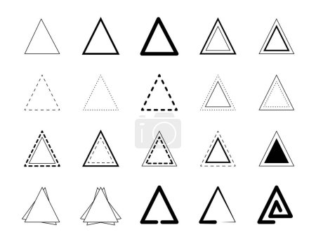 Illustration for Triangles shape collection. Vector design. - Royalty Free Image