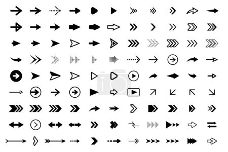 Ilustración de Símbolo de flechas en pack. Ilustración vectorial. - Imagen libre de derechos