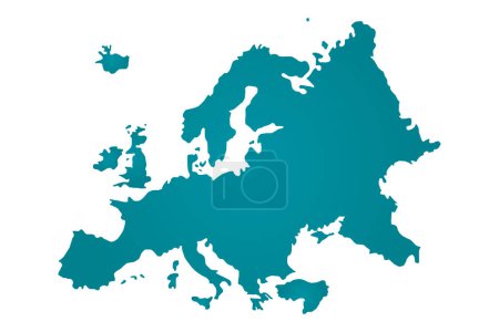 Europa mapa ilustración. Diseño vectorial.