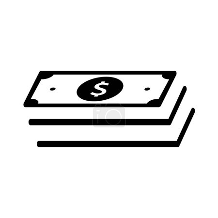 Ilustración de Icono de dinero en efectivo ilustración de imagen. Diseño vectorial. - Imagen libre de derechos