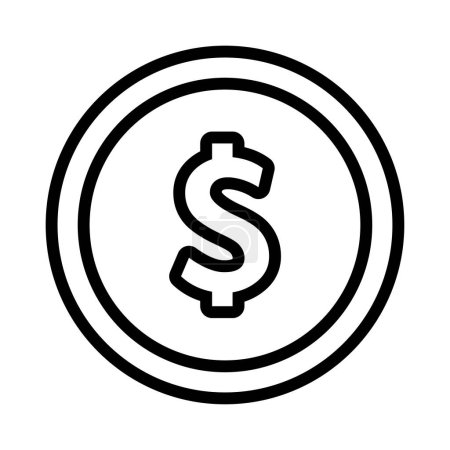 Ilustración de Icono de moneda de dinero ilustración de imagen. Diseño vectorial. - Imagen libre de derechos