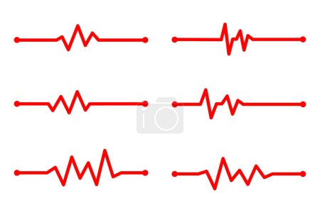 Herzschlag-Symbol auf der Packung. Vektorillustration.