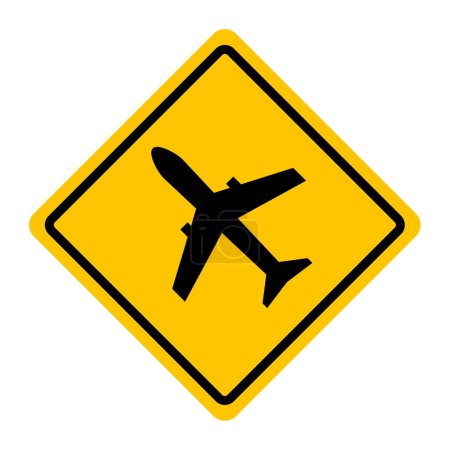 Illustration for Airport ahead sign stock illustration. Vector design. - Royalty Free Image
