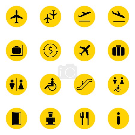 Illustration for Airport signs icon stock illustration. Vector design. - Royalty Free Image