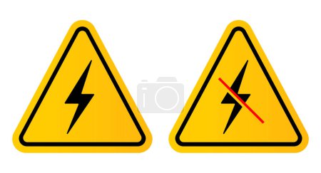 High voltage. Electricity sign and symbol. Vector design.