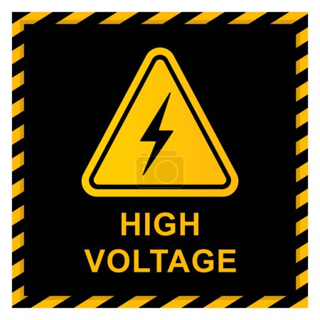 High voltage. Electricity sign and symbol. Vector design.