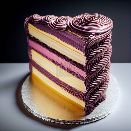 Téléchargez les photos : Gâteau de couche de chocolat avec garniture de fruits - en image libre de droit
