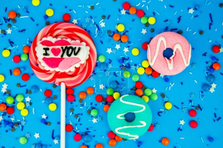 Photo for Candy sweettooth sweet drage lollypop. - Royalty Free Image
