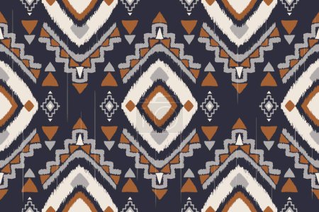 Foto de Ikat African pattern. Illustration African aztec tribal motif geometric shape seamless pattern ikat style. Ethnic tribal pattern use for fabric, textile, home decoration elements, upholstery, wrapping - Imagen libre de derechos