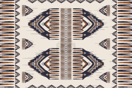 Foto de Ikat African pattern. Illustration African aztec tribal geometric shape seamless pattern ikat style. Ethnic traditional pattern use for fabric, textile, home decoration elements, upholstery, wrapping. - Imagen libre de derechos