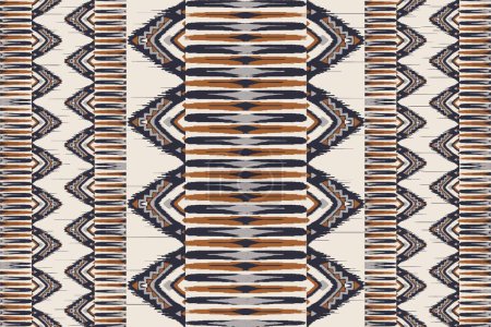Foto de Ikat African pattern. Illustration African aztec tribal geometric shape seamless pattern ikat style. Ethnic traditional pattern use for fabric, textile, home decoration elements, upholstery, wrapping. - Imagen libre de derechos