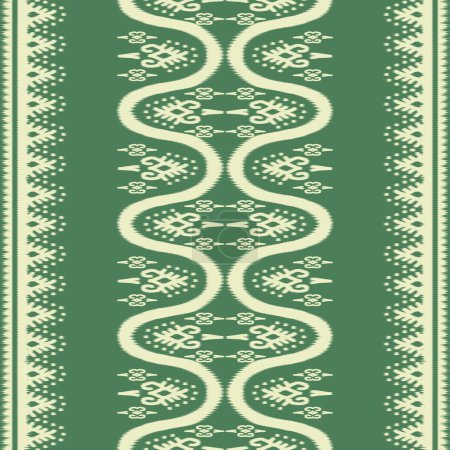 Photo for Ikat traditional colorful pattern. Illustration ikat traditional ethnic geometric shape seamless pattern. Ikat traditional pattern use for fabric, textile, home decoration elements, upholstery, etc. - Royalty Free Image