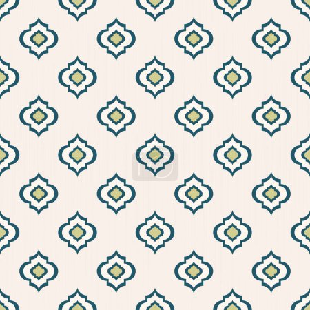 Ilustración de Vector pequeño enrejado de morocco forma cuadrícula sin costura patrón blanco crema textura fondo. Patrón de Batik sarong. Uso para la tela, textil, elementos de decoración de interiores. tapicería, envoltura. - Imagen libre de derechos
