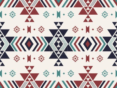 Téléchargez les illustrations : Modèle géométrique ethnique. vecteur sud-ouest aztèque forme géométrique coloré fond de motif sans couture. Utilisation pour tissu, textile, éléments de décoration intérieure ethnique, tapisserie d'ameublement, emballage. - en licence libre de droit