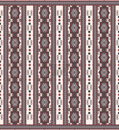 Photo for Ethnic arabesque geometric pattern. Vector vintage ethnic Persian geometric seamless pattern background. Use for fabric, carpet, rug, wallpaper, interior decoration elements, upholstery. - Royalty Free Image