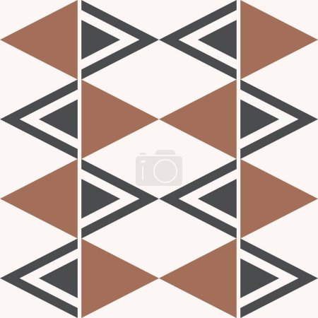 Photo for Geometric triangle pattern. Vector abstract geometric triangle shape seamless pattern background. Geometric boho minimal style use for fabric, textile, home decoration elements, upholstery, wrapping. - Royalty Free Image