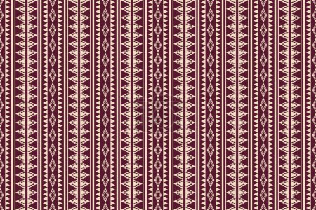 Illustration for Ethnic geometric stripes pattern. Vector aztec tribal geometric stripes seamless pattern background. Traditional ethnic pattern use for fabric, textile, home decoration elements, upholstery, wrapping. - Royalty Free Image