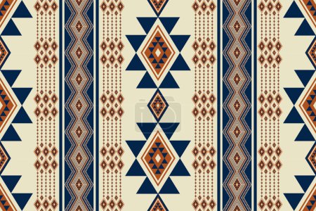 Photo for Aztec Navajo vintage pattern. Vector aztec Navajo geometric stripes seamless pattern. Geometric southwest vintage pattern use for fabric, textile, home decoration elements, upholstery, wrapping, etc. - Royalty Free Image