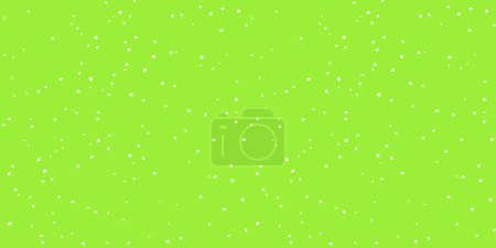 Simple motif minimaliste sans couture avec des pois abstraits, des points aléatoires, des taches, des gouttes sur un fond vert. Croquis vectoriel de dessin à la main. Texture créative minuscule, flocons de neige, cercles, impression ornement.