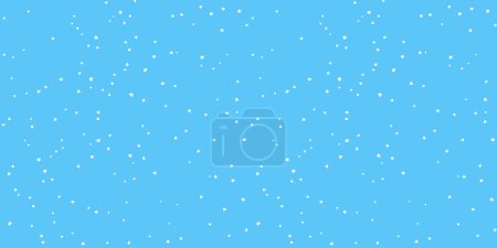 Simple motif minimaliste sans couture avec des pois abstraits, des points aléatoires, des taches, des gouttes sur un fond bleu. Dessin vectoriel à la main esquisse formes. Texture créative minuscule, flocons de neige, impression circulaire